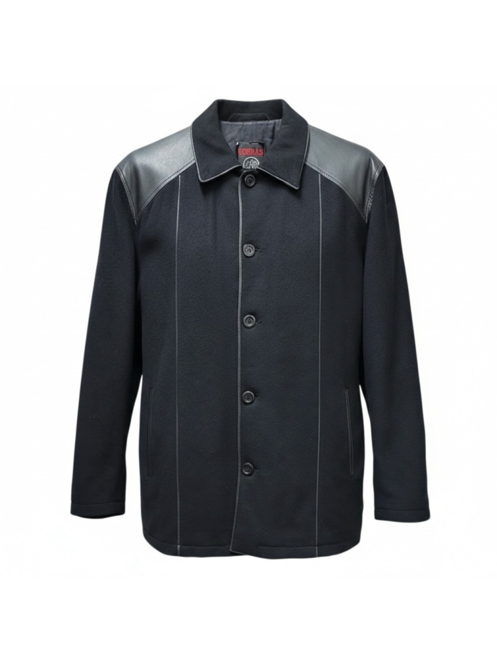 Torras Lambskin Suede Trim Men's Long-Sleeves Black Jacket Size 40 Vintage Spain